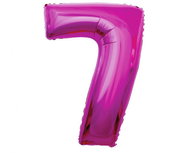equipmentsenaparty Foil numerals dark pink '7' - 92 cm - Balloons