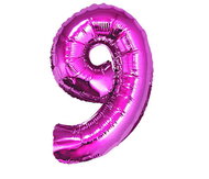 equipmentsenaparty Foil numerals dark pink '9' - 92 cm - Balloons