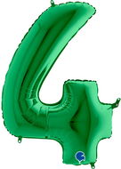vybavsenaparty Fóliová číslice zelená '4' - 102 cm - Balonky