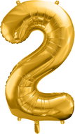 Equipment gold foil numerals '2' - 86 cm - Balloons