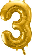 Equipment gold foil numerals '3' - 86 cm - Balloons
