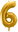 equipmentsenaparty Foil numerals gold '6' - 86 cm