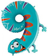 vybavsenaparty Fóliová číslice zvířátka '9' - 102 cm - Balonky