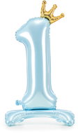 equipmentsenaparty Standing Foil numeral baby blue '1' - 84 cm - Balloons
