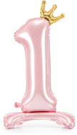 equipmentsenaparty Standing Foil numeral baby pink '1' - 84 cm - Balloons