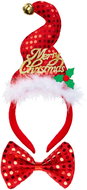 Widmann Mini Santa hat with bow tie and jingle bell - Costume Accessory