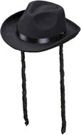 Widmann Black hat rabbi with peyzy - Costume Accessory