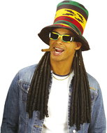 Widmann Rasta hat with black dreadlocks - Costume Accessory