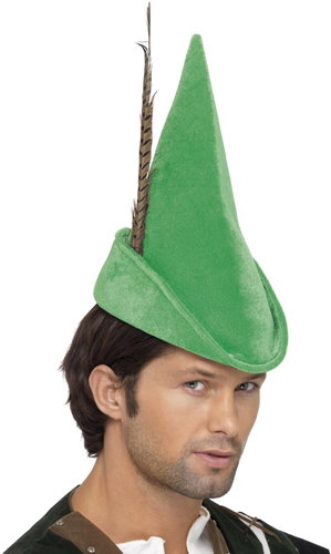 Smiffys Hunting green hat with feather - Costume Accessory - Main image