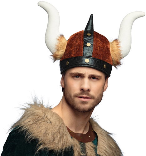 Boland Viking helmet with fur and horns - Costume Accessory - Main image