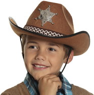 Boland Brown cowboy hat for children - Costume Accessory