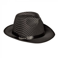 Boland Mafia hat with stripe black - Costume Accessory