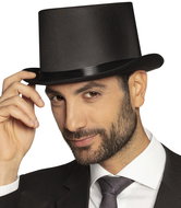 Boland Cylinder black with satin ribbon - Costume Accessory