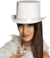 Boland Cylinder white with satin ribbon - Costume Accessory