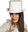 White with satin ribbon