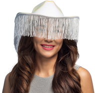 Boland Women's cowboy hat with fringe white - Costume Accessory