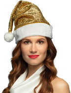 Boland Christmas Santa hat gold - Costume Accessory
