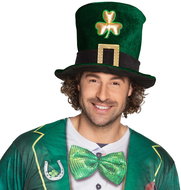 Boland Green Patrick's day top hat with shamrock - Costume Accessory