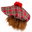 With hair red