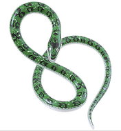 Widmann Green inflatable snake 152 cm - Decoration
