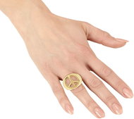 Widmann Hippie ring gold colour - Costume Accessory