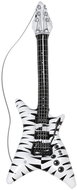 Widmann Inflatable guitar zebra PVC - Costume Accessory
