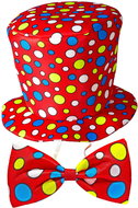 Widmann Clown set, bowler hat red - Costume Accessory
