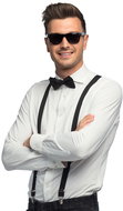 Boland Black accessory set glasses suspenders bow tie - Costume Accessory