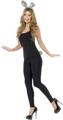 Smiffys Rabbit ears and tail set for adults - Costume Accessory - Main image