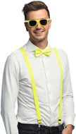 Boland Yellow accessories set glasses suspenders bow tie - Costume Accessory
