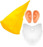 Widmann Set yellow dwarf, hat, beard, ears - Costume Accessory