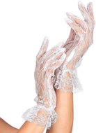 Widmann White lace gloves short - Costume Accessory