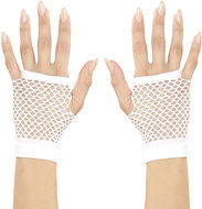 Widmann Fingerless gloves white mesh short - Costume Accessory