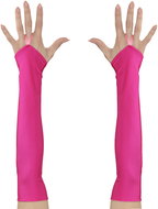 Widmann Pink gloves with finger loop - Costume Accessory
