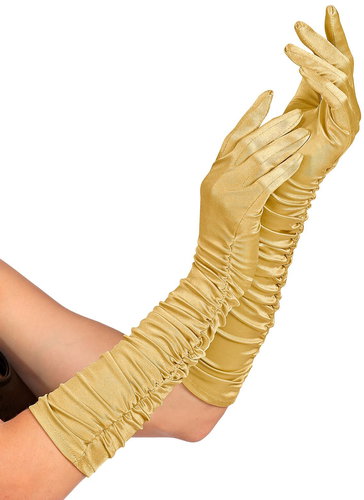 Widmann Gloves golden long women's gloves - Costume Accessory - Main image