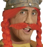 Widmann Moustache Gal, red - Costume Accessory