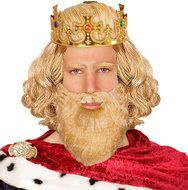 Widmann Beard blond on elastic band - Costume Accessory