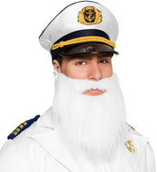 Boland Beard Captain, white - Costume Accessory