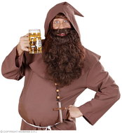 Widmann Full beard, brown, monk - Costume Accessory