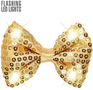 Widmann Gold flashing sequin bow tie - Costume Accessory
