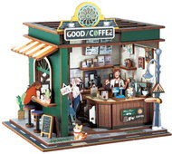WIKY 3D Wooden Model Kit - Coffee Shop 14.5 × 16 × 15.8cm - Building Set