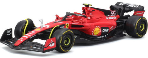 Bburago 1:43 Formula F1 Ferrari Scuderia SF-23 (2023) No.55 Carlos Sainz - Metal Model - Main image