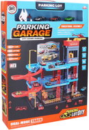 Wiky Multi-Storey Garage with 7cm Metal Cars and a 10cm Helicopter - Toy Garage