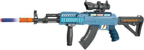 Wiky Machine gun with 12 foam bullets and effects 62 cm - Toy Gun - Main image