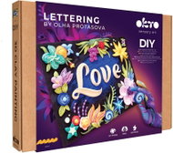 WIKY OKTO Lettering Výtvarný set malování hmotou "Love" 30 × 40 cm - Creative Kit