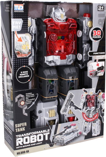 WIKY Autorobot Tank with Mini Robots and Effects 48 cm - Autorobot - Main image