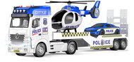 WIKY Police tractor 55 cm and helicopter with effects, set - Toy Car Set