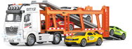 WIKY Tractor with flywheel 56 cm and cars, set of 4 - Toy Car Set