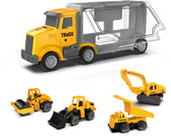 WIKY Construction trucks and toy car box set 4 pcs, 28 cm - Toy Car Set