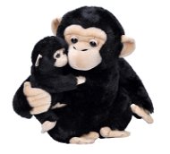 WILD REPUBLIC Šimpanz, samice s mládětem 38 cm - Soft Toy
